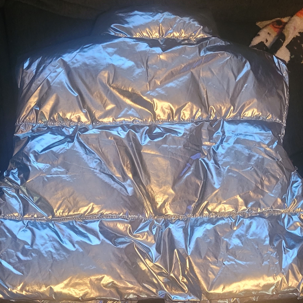 Forever 21 Silver Puffer Jacket